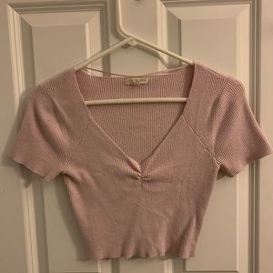 pale pink top